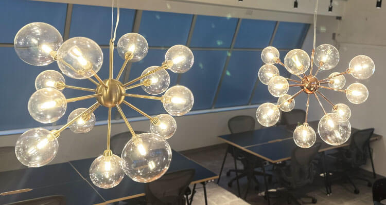 圧巻の13灯LED付き！丸ガラスのペンダントライト